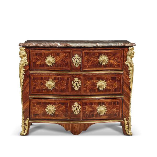A FRENCH COMMODE EN TOMBEAU, BY FRANÇOIS MONDON (1694-1770), FIRST HALF 18TH CENTURY