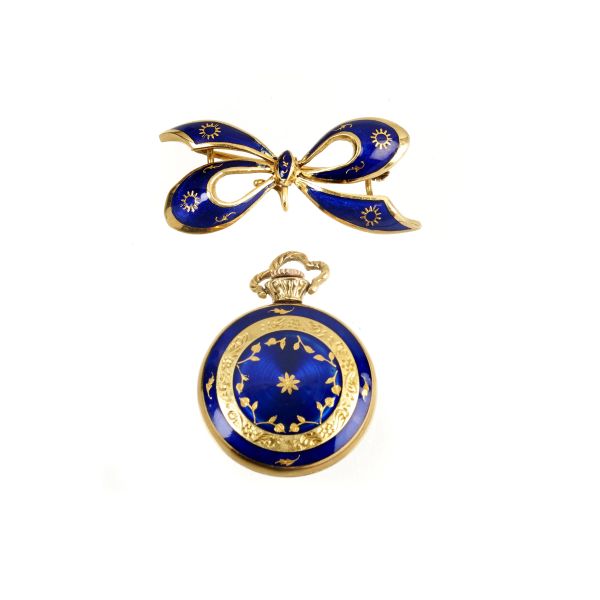 



SMALL YELLOW GOLD WATCH WITH BROOCH