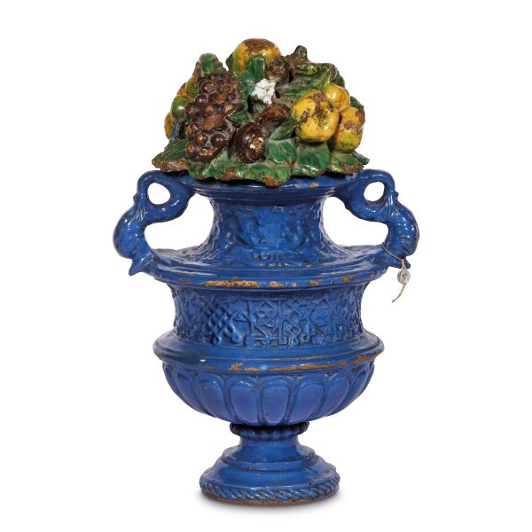 VASO DECORATIVO CON COPERCHIO, FIRENZE, GIOVANNI DELLA ROBBIA, 1510/1520 CIRCA