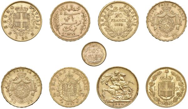 VARI STATI. NOVE MONETE.