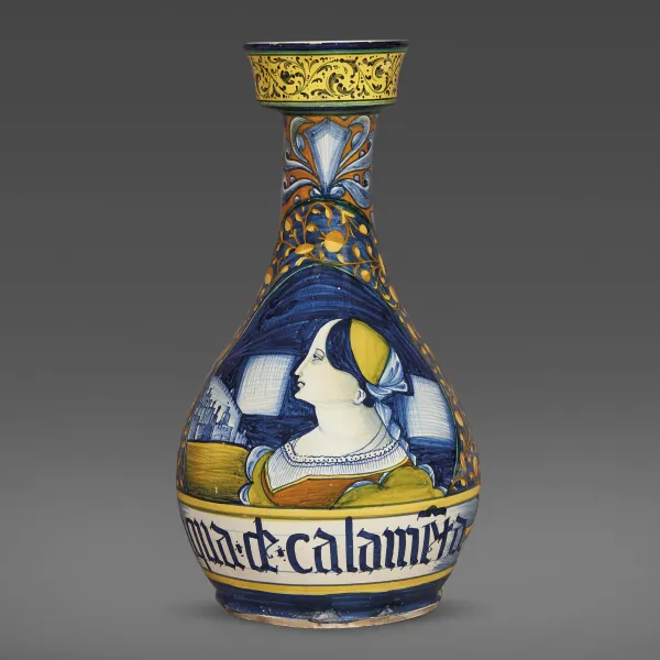 A PHARMACY BOTTLE, CASTELLI, POMPEI WORKSHOP, 1530-1550