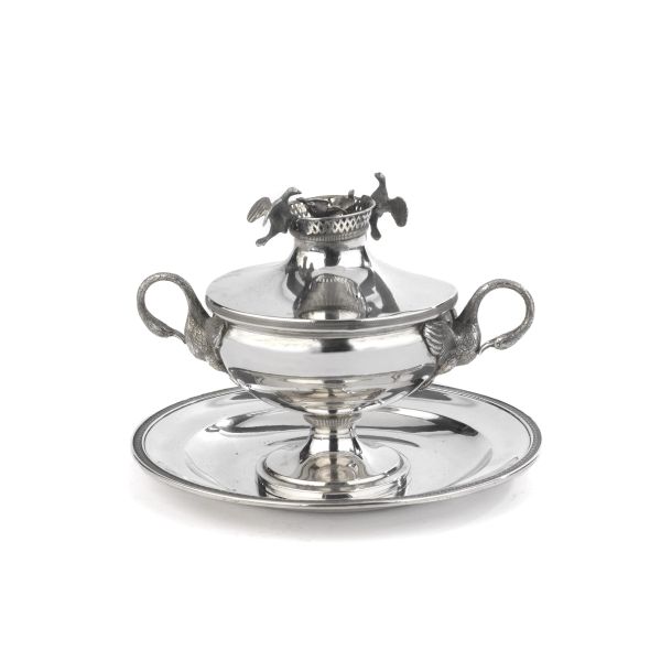 A SILVER PUERPERA CUP, FLORENCE, 19TH CENTURY, MARK OF GUADAGNI