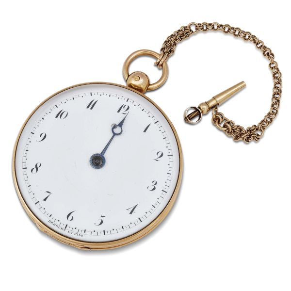 BREGUET ET FILS OROLOGIO DA TASCA MONOLANCETTA IN ORO