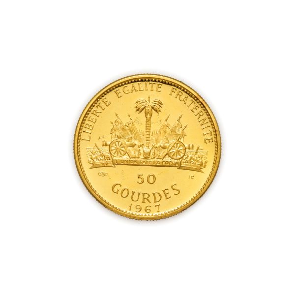 



HAITI. 50 GOURDES 1967 PER IL 10&deg; ANNIVERSARIO DELLA RIVOLUZIONE
