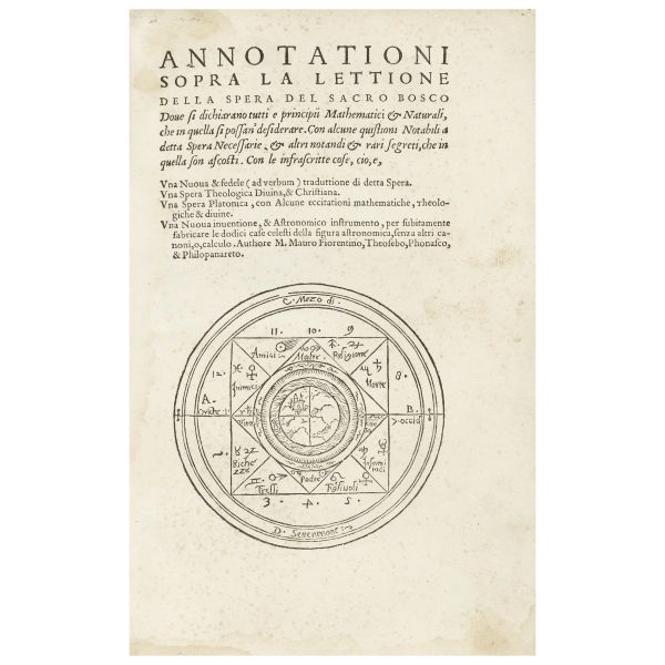 Mauro fiorentino. Annotationi sopra la Lettione della Spera del Sacrobosco. Firenze, [Torrentino], 1550.