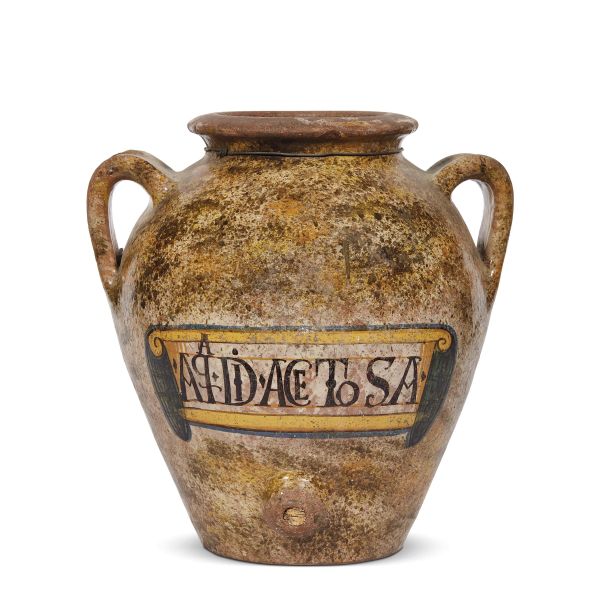 A PHARMACY JAR, MONTELUPO, SECOND HALF 17TH CENTURY