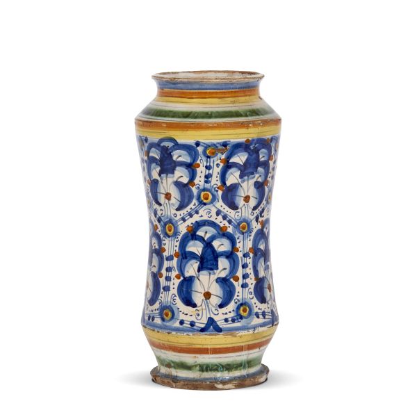 A PHARMACY JAR (ALBARELLO), MONTELUPO, CIRCA 1580-1600