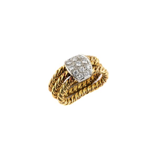 Pomellato - 



POMELLATO DIAMOND BAND RING IN 18KT TWO TONE GOLD