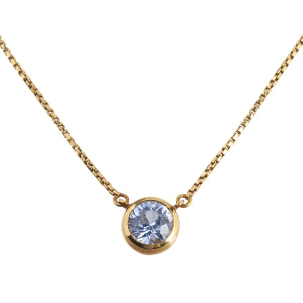 



SYNTHETIC STONE NECKLACE IN 18KT YELLOW GOLD