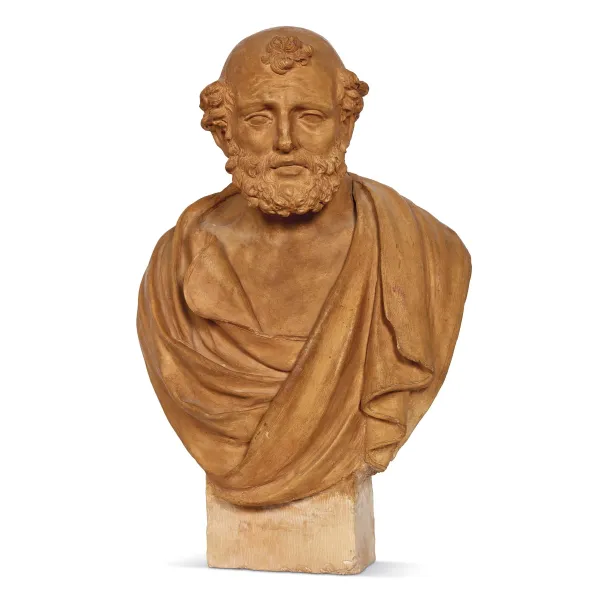 Tuscan school, 18th century, an apostle bust, terracotta