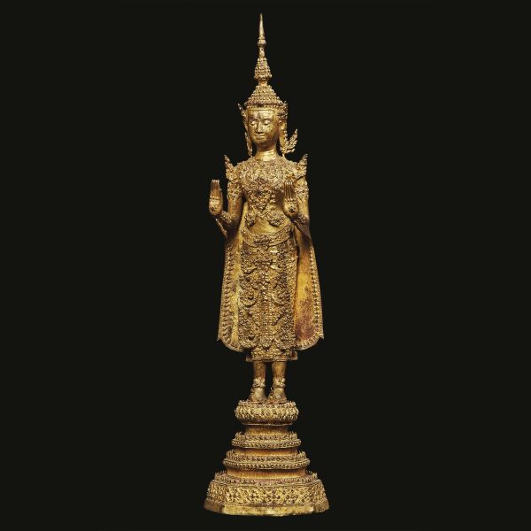 A STANDING BUDDHA STATUE, THAILAND, 19TH CENTURY