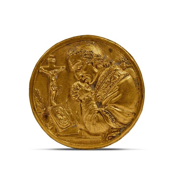 



Northern Italy, 19th century, Pius VII, gilted bronze