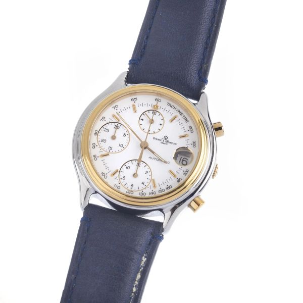 Baume &amp; Mercier - BAUME & MERCIER REF. 6103 STAINLESS STEEL AND GOLD CHRONOGRAPH 