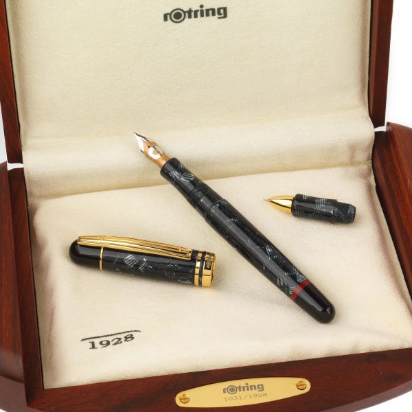 ROTRING 1928 LIMITED EDITION FOUNTAIN PEN N. 1031/1928 WITH INTERCHANGEABLE ROLLER TIP