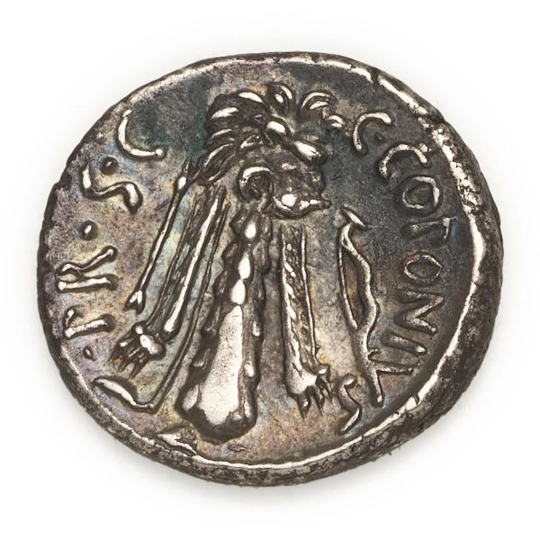 Sicinia, Coponia - Denario Q. Sicinius and C. Coponius (49 a.C.) - Zecca: Roma