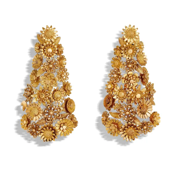 Bulgari - 



BULGARI FLORAL DROP EARRINGS IN 18KT YELLOW GOLD