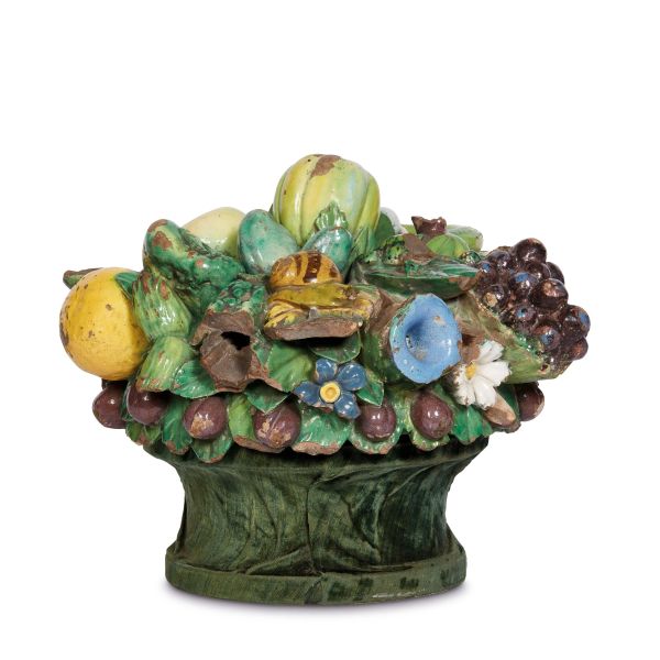 



A GIOVANNI DELLA ROBBIA LID WITH FRUITS AND ANIMALS, FLORENCE, CIRCA 1520/1525