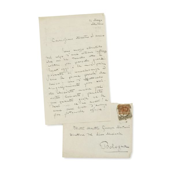 Boito, Arrigo. Lettera autografa firmata