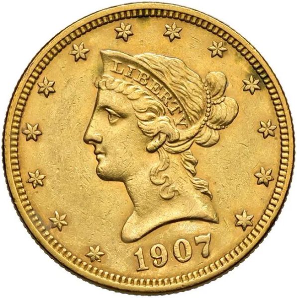      STATI UNITI. 10 DOLLARI 1907 