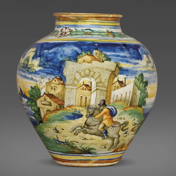 GRANDE VASO A BOCCIA, VENEZIA, MASTRO DOMENICO E COLLABORATORI, 1560-1570 CIRCA