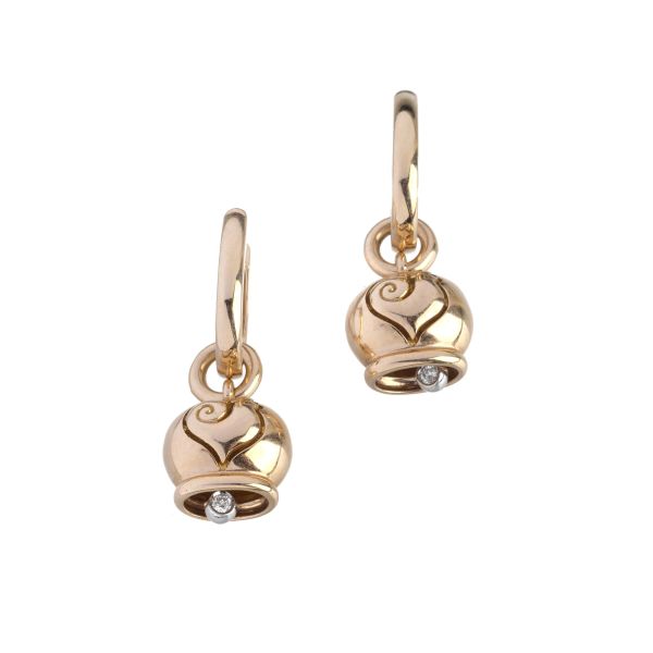 



CHANTECLER BELLS EARRINGS IN 18KT ROSE AND WHITE GOLD