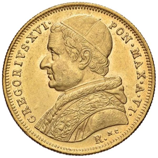 ROMA, GREGORIO XVI (1831-1846), 10 SCUDI 1836 ANNO VI