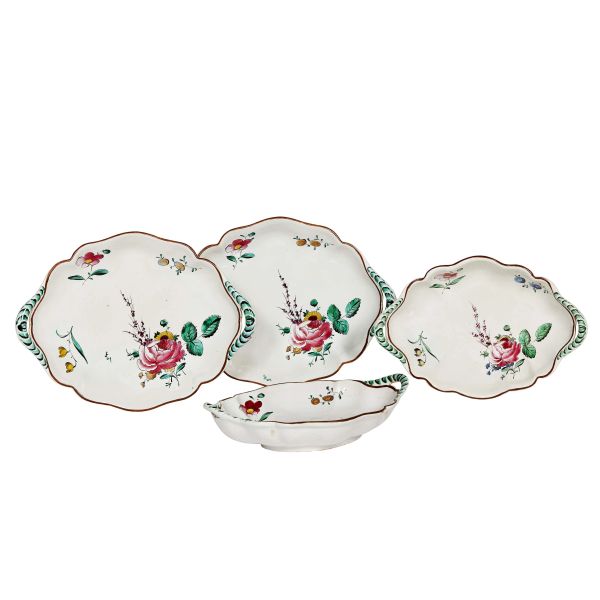 FOUR SERVING DISH, BOLOGNA, FINCK MANUFACTORY, 1768-1789