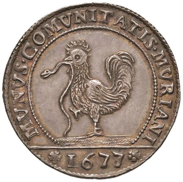      MURANO. ALVISE CONTARINI CVI DOGE (1676-1684) OSELLA 1677 