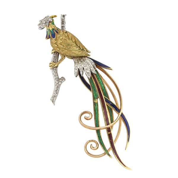 



BIRD OF PARADISE BROOCH IN 18KT TWO TONE GOLD