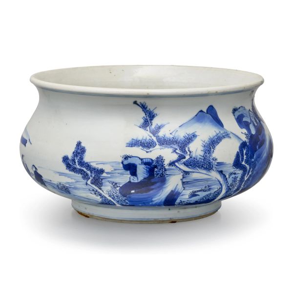 



A PORCELAIN INCENSE BURNER, CHINA, QING DYNASTY, 18TH CENTURY, KANGXI PERIOD