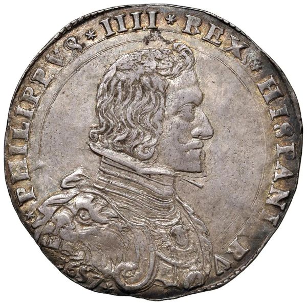      MILANO FILIPPO IV DI SPAGNA (1621-1665) FILIPPO 1657  