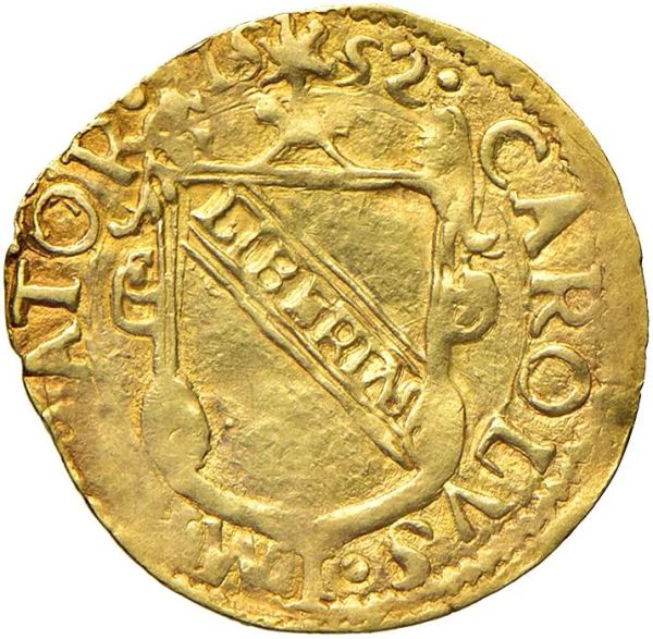      LUCCA REPUBBLICA (1369-1799) SCUDO D&rsquo;ORO DEL SOLE 1552 