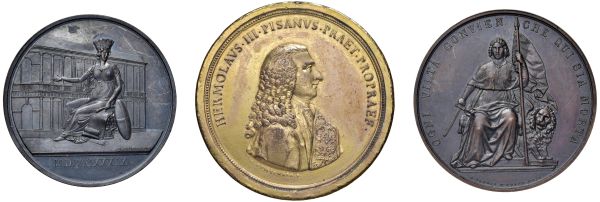 GAETANO PINALI (1759-1846) GIURISTA. MEDAGLIA 1839 PER LA DONAZIONE DEI DISEGNI DI PALLADIO A VICENZA OPUS PUTINATI
