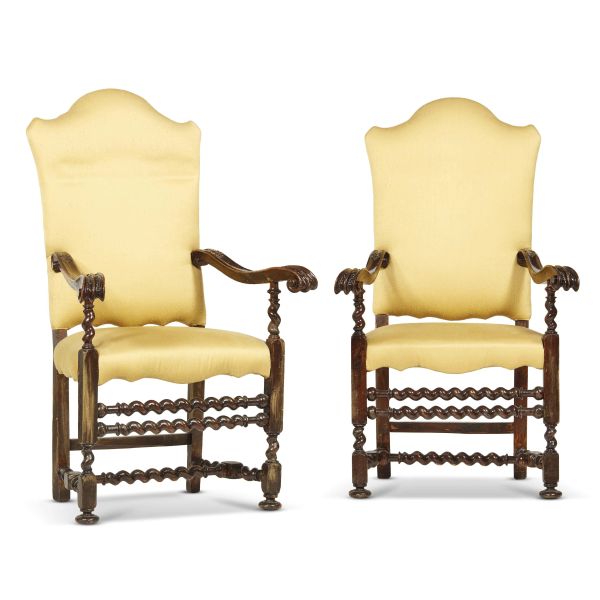 A PAIR OF EMILIAN ARMCHAIRS, 18TH CENTURY