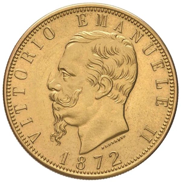 RIPRODUZIONE DELLE 100 LIRE 1872 DI VITTORIO EMANUELE II