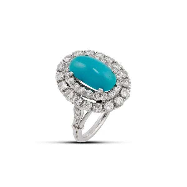 



ANELLO CON TURCHESE E DIAMANTI