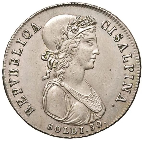      MILANO. REPUBBLICA CISALPINA (1800-1802) 30 SOLDI 