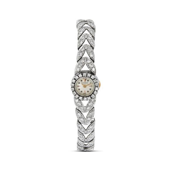 Jaeger Le Coultre - 



JAEGER LE COULTRE REMONTOIR LADY'S WATCH IN WHITE GOLD WITH DIAMONDS