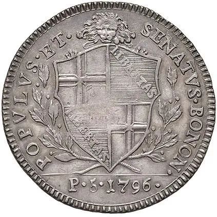 GOVERNO POPOLARE (1796-1797), MEZZO SCUDO DA 5 PAOLI 1796