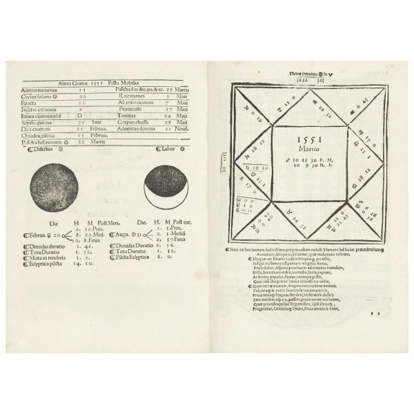 Rara prima edizione dell’astrologo di corte di Caterina de’ Medici