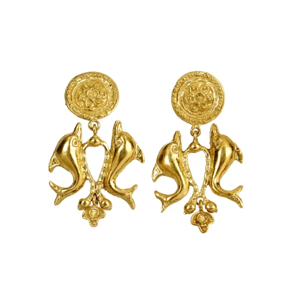 



DOLPHIN-SHAPED DROP EARRINGS IN 18KT YELLOW GOLD