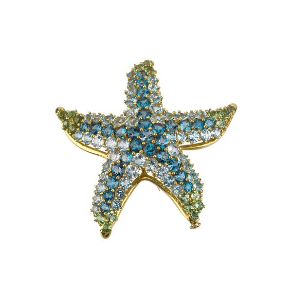 



STARFISH SHAPED BROOCH IN 18KT YELLOW GOLD