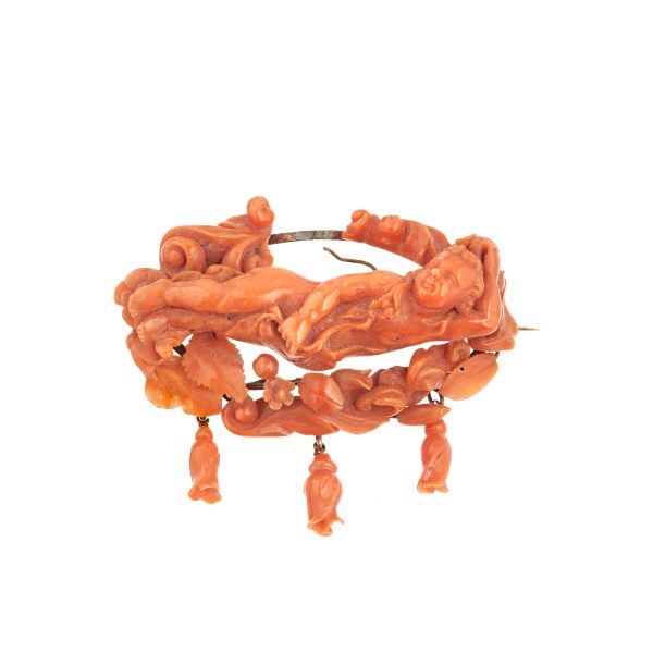 CORAL BROOCH 