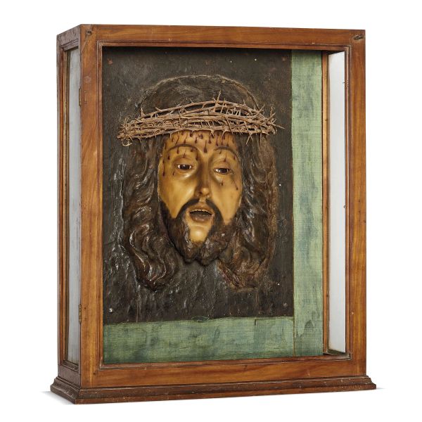 Tuscan ceroplast, 18th century, Ecce Homo, polychrome wax 