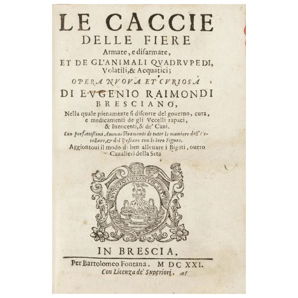Rara prima edizione di una delle più celebri opere italiane di caccia 