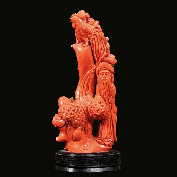 



INTAGLIO IN CORALLO ROSSO, CINA, DINASTIA QING, SEC. XIX