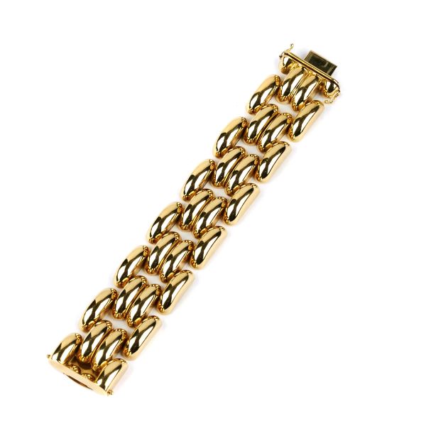 



WIDE BAND CHAIN BRACELET IN 18KT YELLOW GOLD 