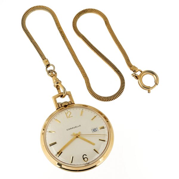 



CARAVELLE METAL POCKET WATCH WITH A CHAIN