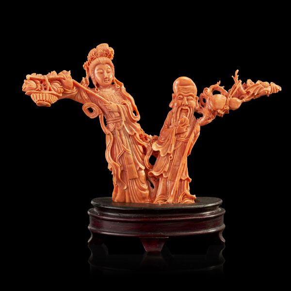 



A RED CORAL CARVING OF SHOULAO AND MAGU, CHINA, QING DYNASTY, 19TH&ndash;20TH CENTURY 