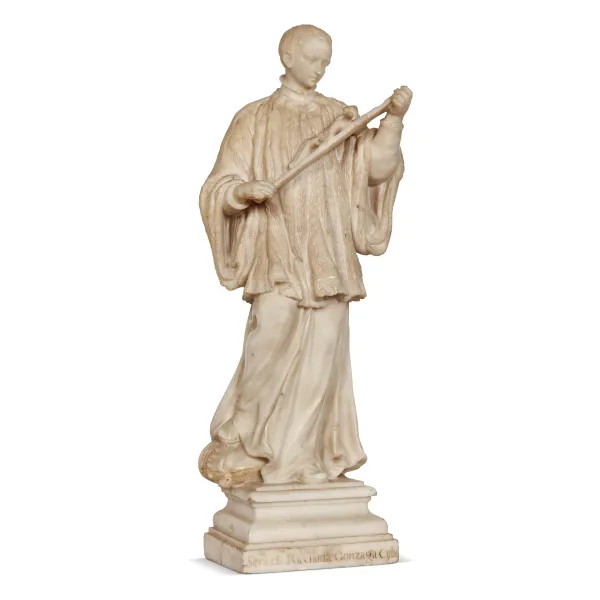 Roman school, 18th century, Saint Luigi Gonzaga, marble